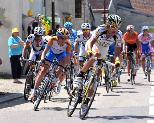 George Hincapie chases, Tour de France 2009, stage 12