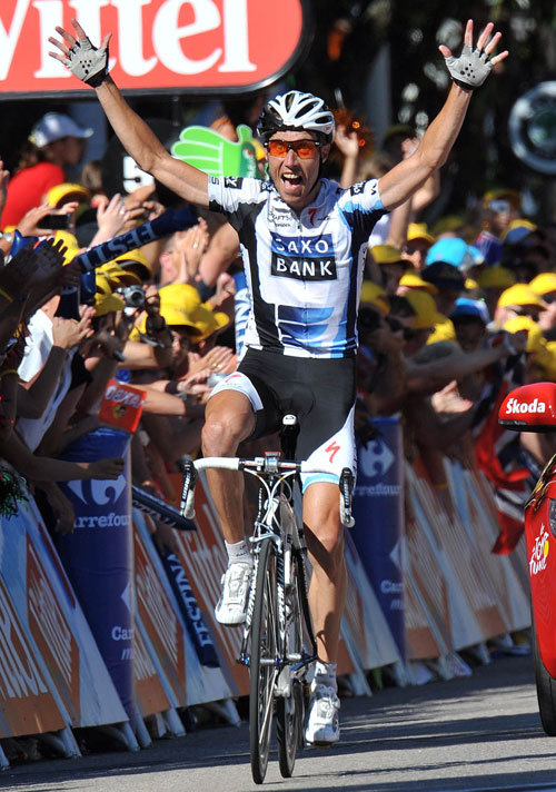 Nicki Sorensen wins, Tour de France 2009, stage 12