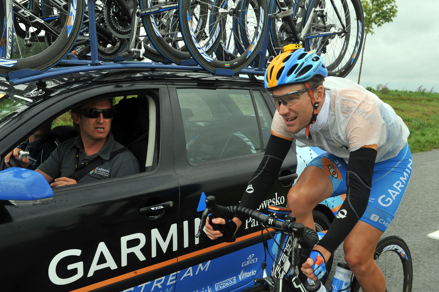 David Zabriskie Matt White stage 14 2009 Tour de France..jpg tour de france, 2009 tour de france, stage 14, besancon, serguei ivanov, mark cavendish, thor hushovd, alberto contador, lance armstrong