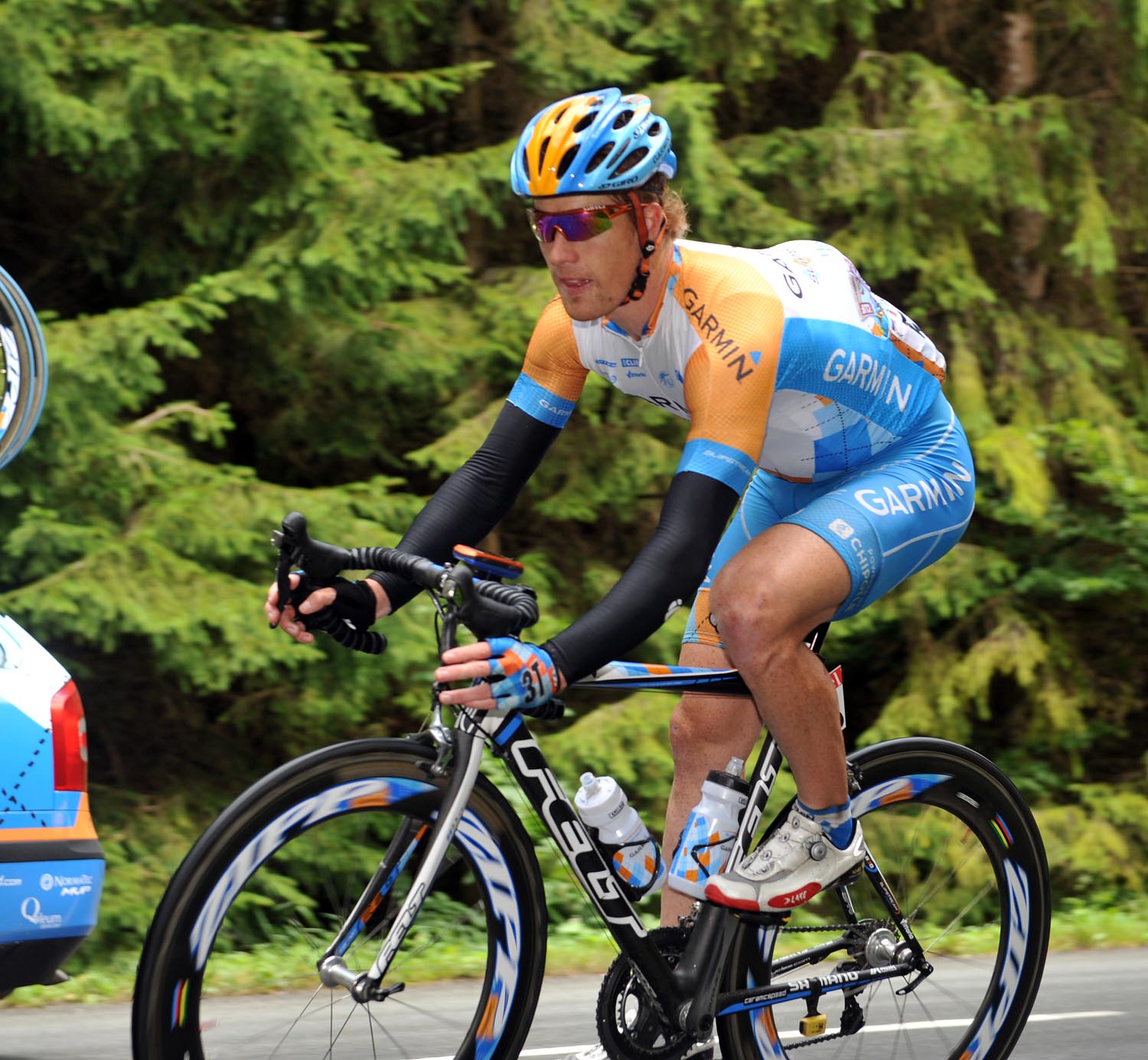 Tyler Farrar Garmin Slipstream stage 14 2009 Tour de France..jpg tour de france, 2009 tour de france, stage 14, besancon, serguei ivanov, mark cavendish, thor hushovd, alberto contador, lance armstrong