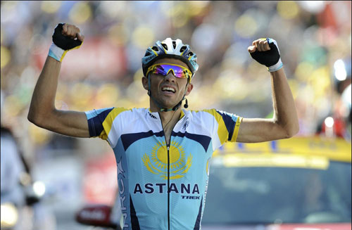 Alberto Contador wins, Tour de France 2009, stage 15
