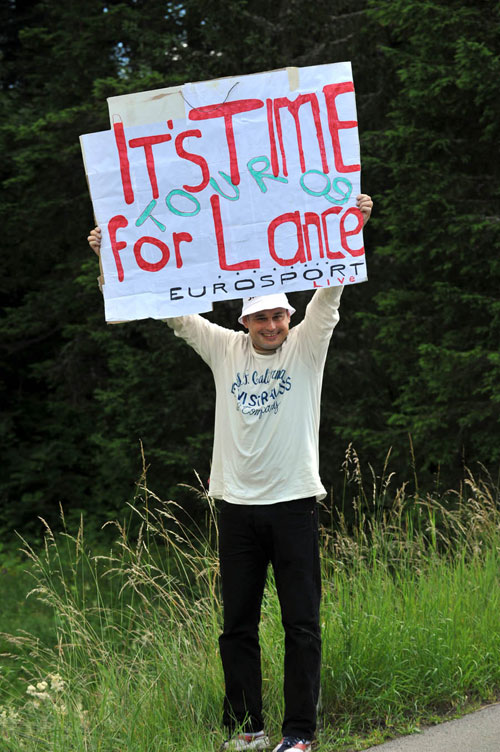 Armstrong fan, Tour de France 2009, stage 15