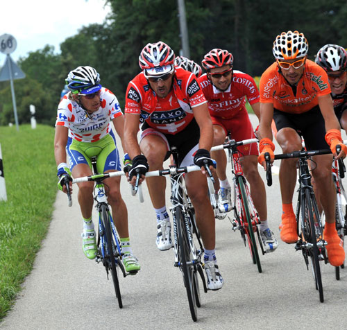 Franco Pellizotti and Fabian Cancellara, Tour de France 2009, stage 15
