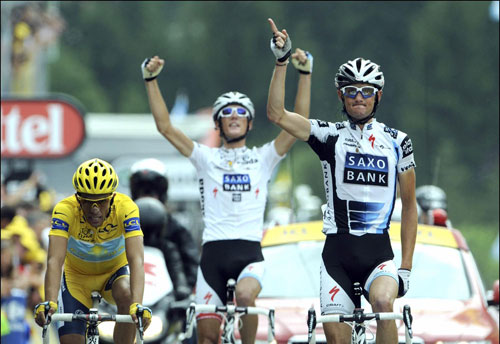 Frank Schleck wins Tour de France 2009, stage 17