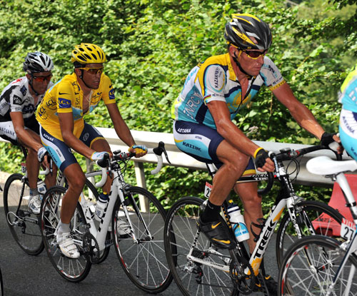 Lance Armstrong, Alberto Contador, Tour de France 2009, stage 17