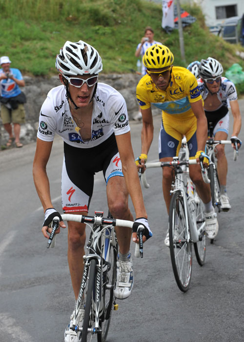 Andy Schleck attacks, Tour de France 2009, stage 17