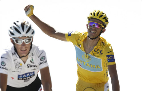 CONTADOR-FINISH_tdf09_st20.jpg Alberto Contador, Tour de France 2009, stage 20