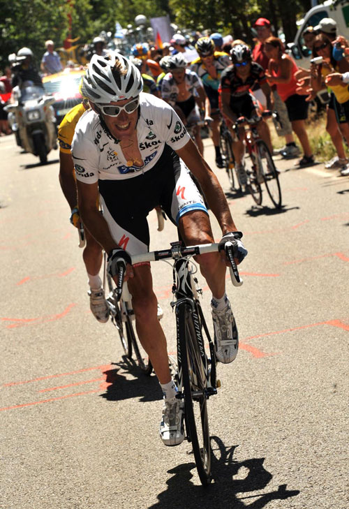 Andy Schleck attacks, Tour de France 2009, stage 20