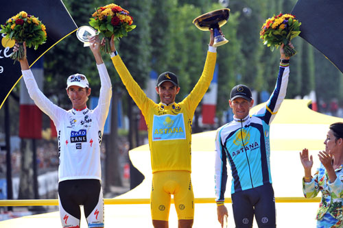 final podium, Tour de France 2009, stage 21