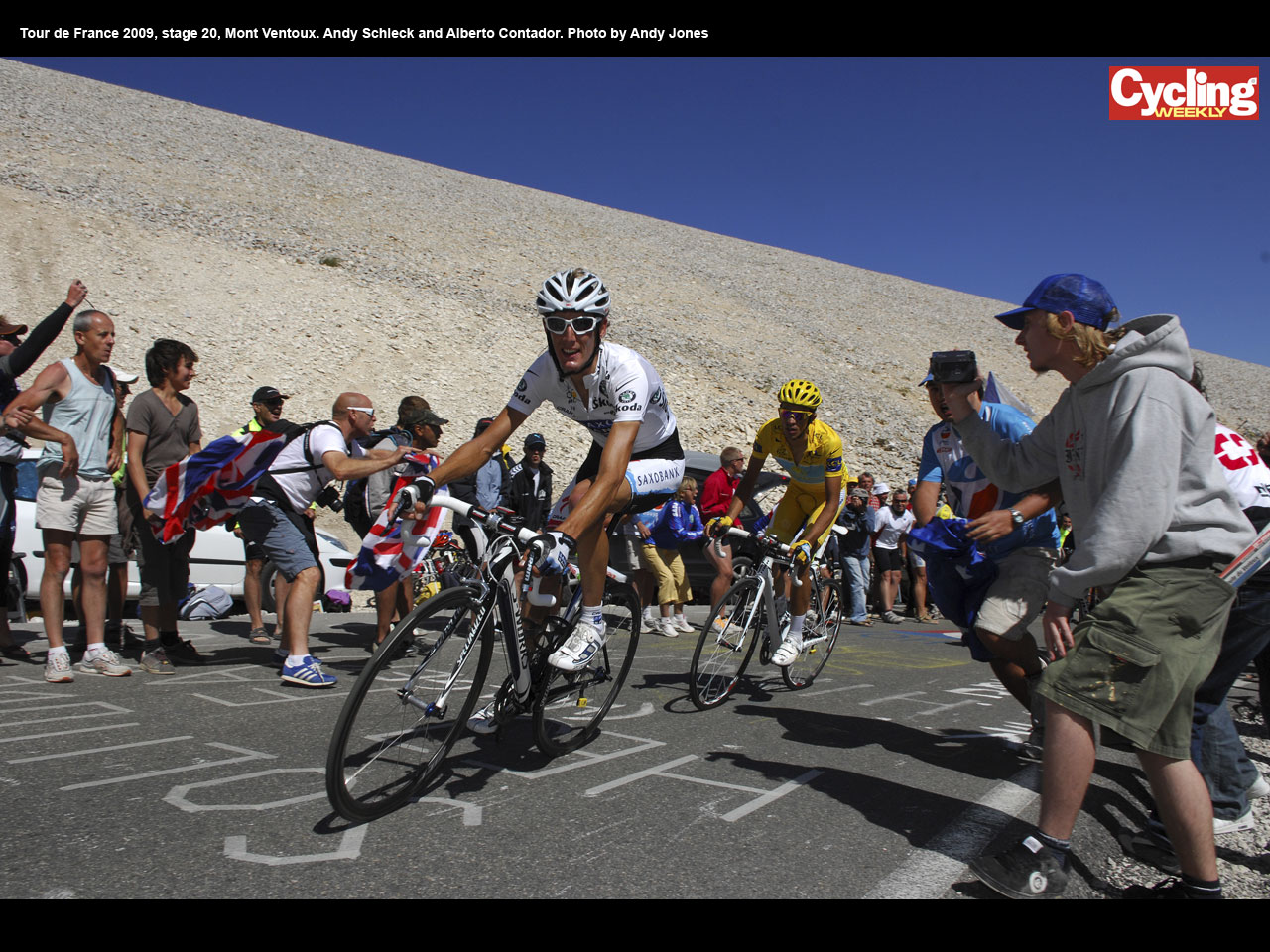 Andy Schleck & Alberto Contador, Tour de France 2009 wallpaper