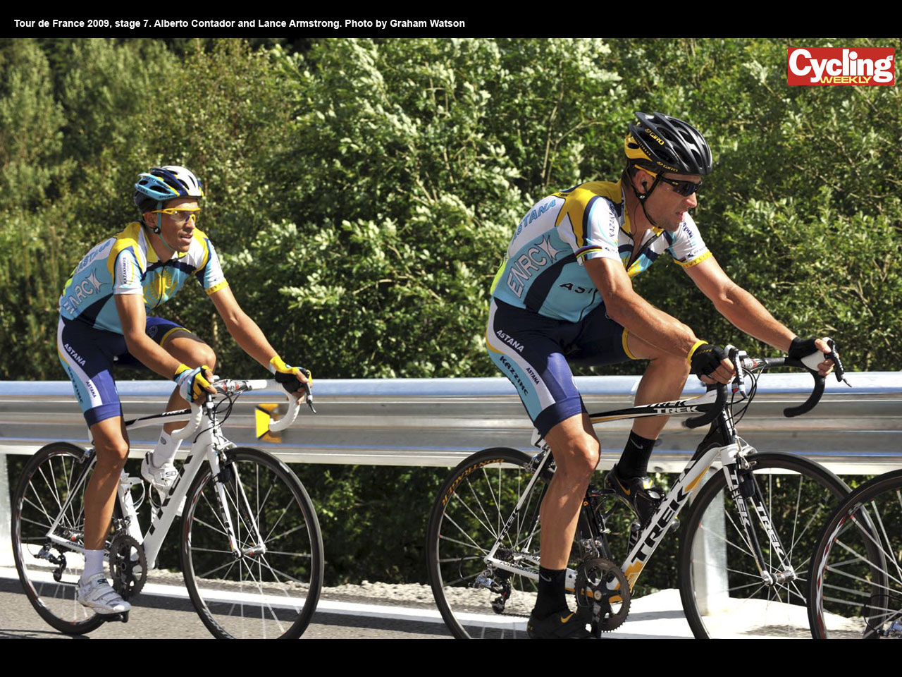 Alberto Contador & Lance Armstrong, Tour de France 2009 wallpaper