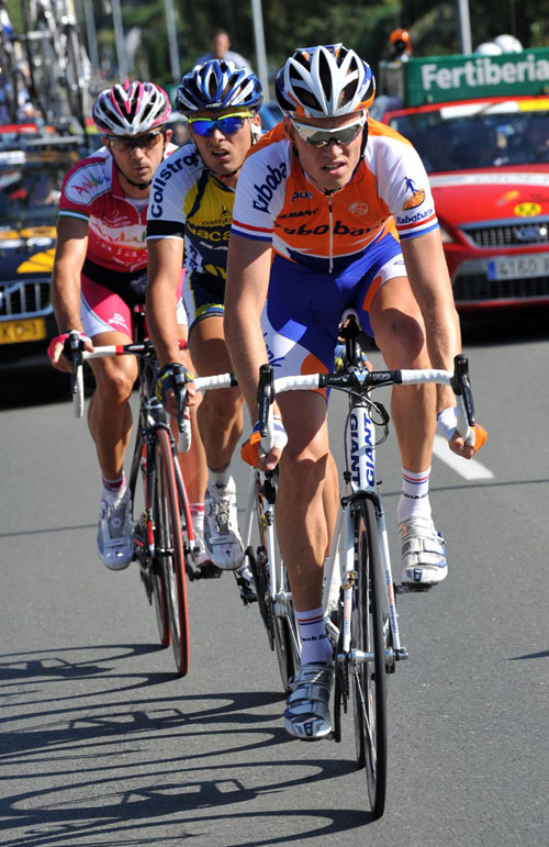 Lars Boom escape, Vuelta a Espana 2009, stage three