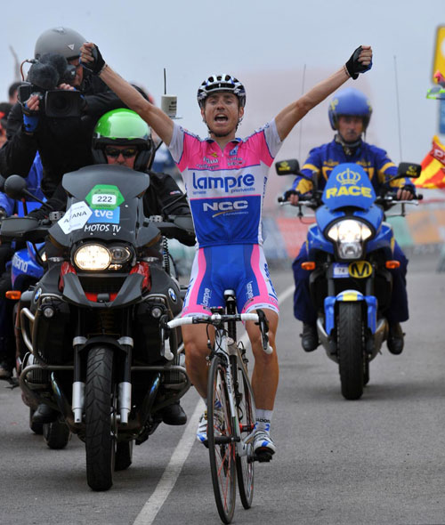 Damiano Cunego wins, Vuelta a Espana 2009, stage eight