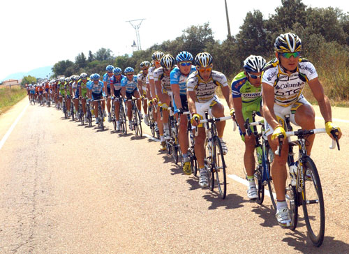 Columbia chase, Vuelta a Espana 2009, stage 17