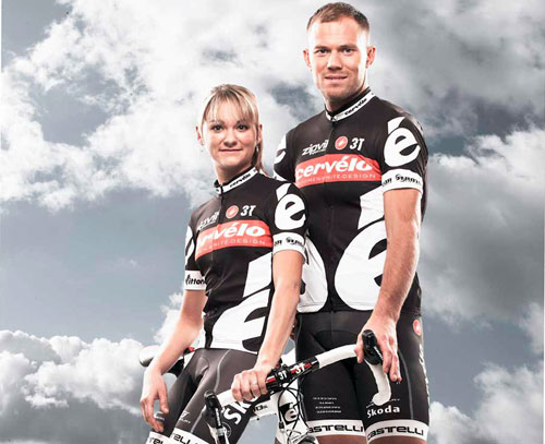 Claudia Hausler and Thor Hushovd, Cervelo Test Team Claudia Hausler and Thor Hushovd, Cervelo Test Team