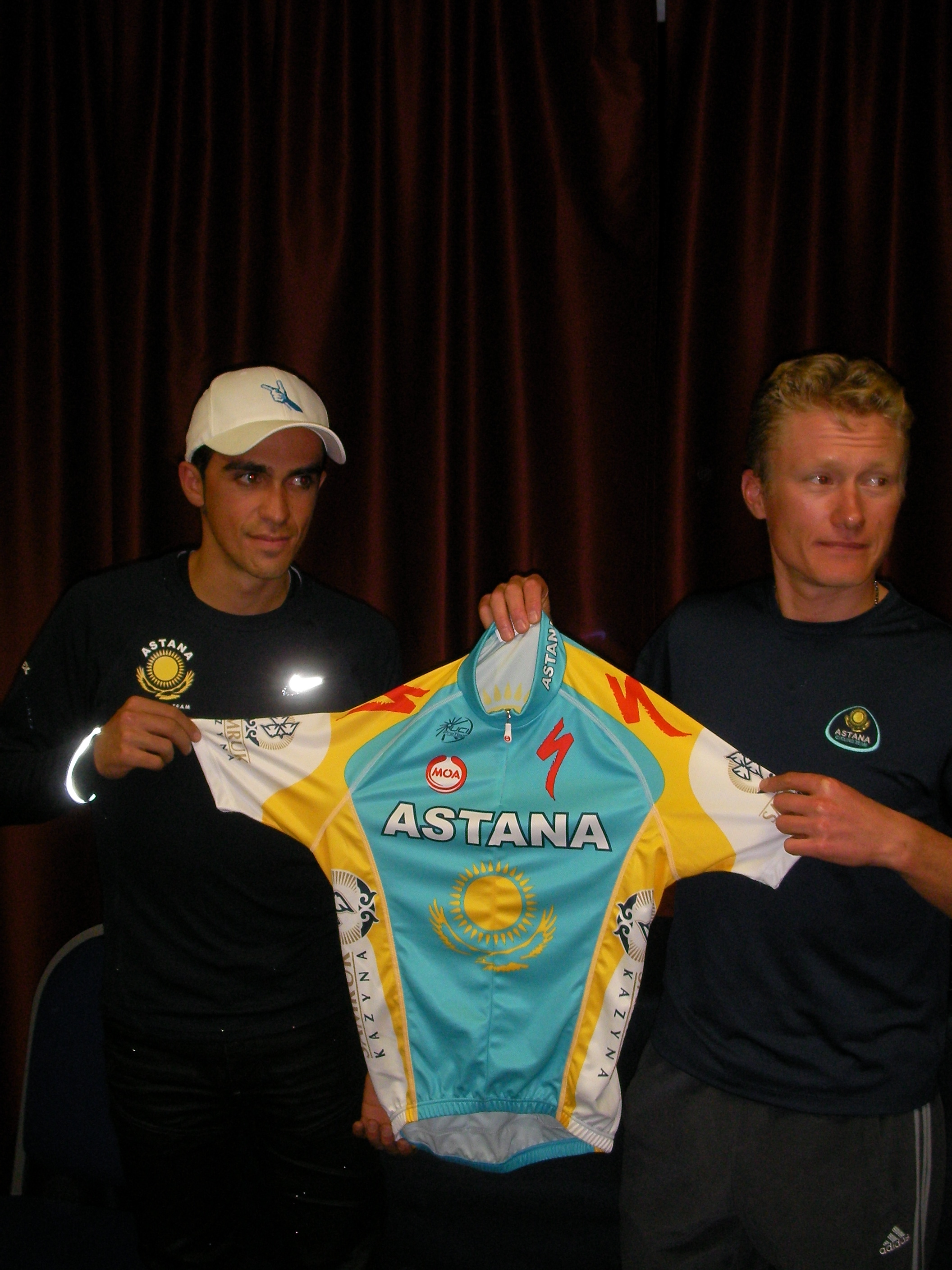 Alberto Contador and Alexandre Vinokourov
