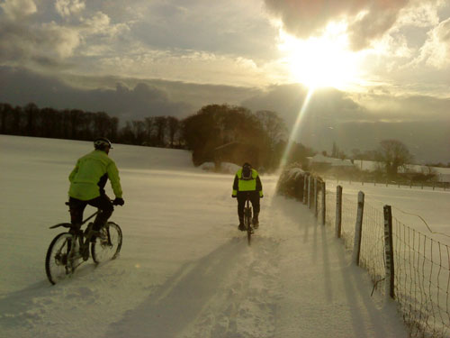 San Fairy Ann CC ride, 2010 snowy cycling photos