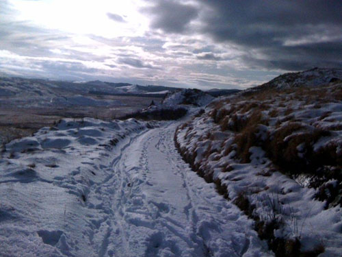 Sean Grosvenor, Nant-y-Arian, Mid Wales, 2010 snowy cycling photos