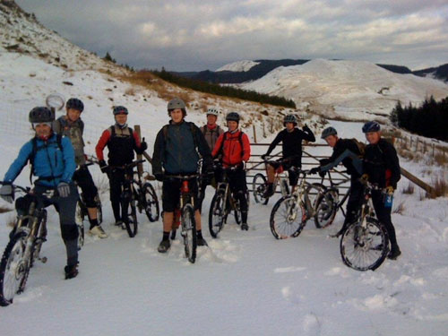 Sean Grosvenor, Nant-y-Arian, Mid Wales, 2010 snowy cycling photos