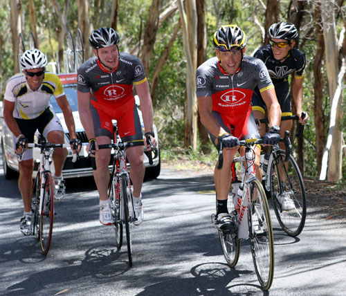 Lance Armstrong, Sebastien Rosseler, Tour Down Under 2010 Lance Armstrong, Sebastien Rosseler, Tour Down Under 2010