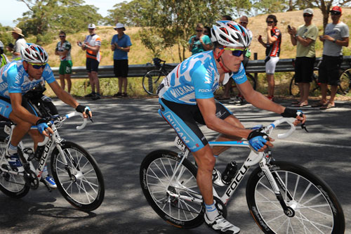Rohregger & Roberts attacks, Tour Down Under 2010, stage three