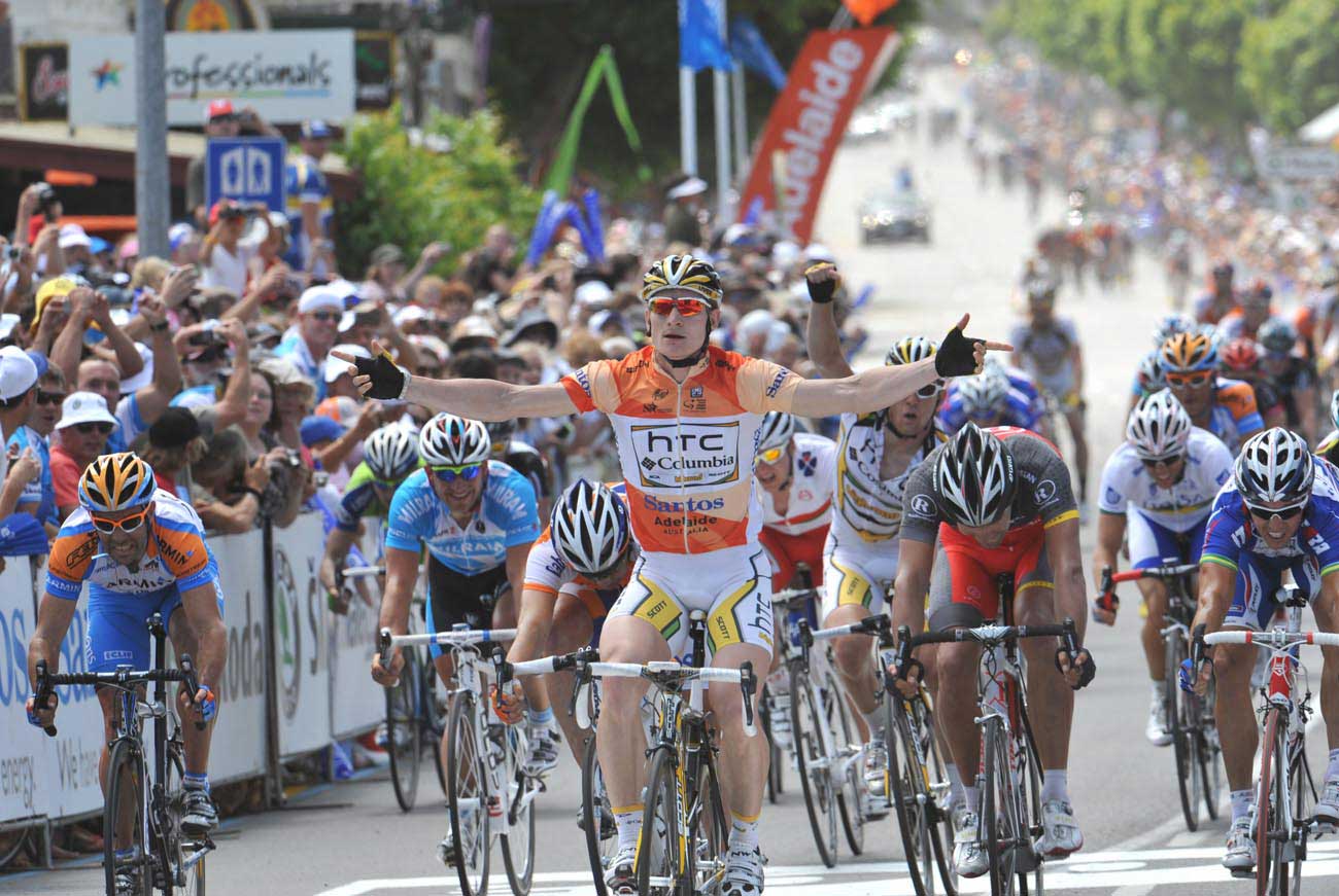 Stage Four 2010 Tour Down Under Andre Greipel Lance Armstrong tour down under 2010, tdu 2010, tdu, stage 4, andre greipel, lance armstrong, team sky, radioshack, htc columbia