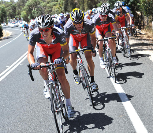 Daryl Impey attacks, Tour Down Under 2010, stage four