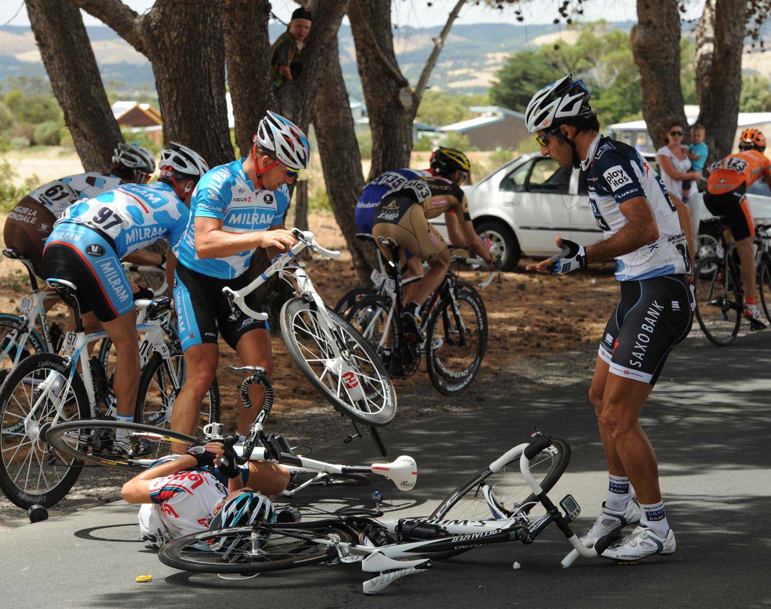 luis leon sanchez, ll sanchez, sanchez, tour down under tdu, stage 5, cadel evans, lance armstrong