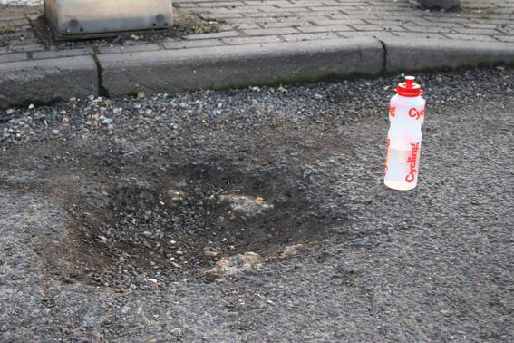 Detailed pothole view