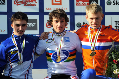 Tomas Paprstka tops the junior men's podium, Cyclo-Cross World Championships 2010, Junior & U23 Tomas Paprstka tops the junior men's podium, Cyclo-Cross World Championships 2010, Junior & U23