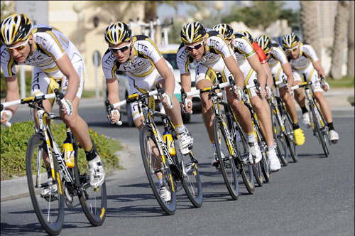 HTC-Columbia, Tour of Qatar 2010, stage 1 TTT