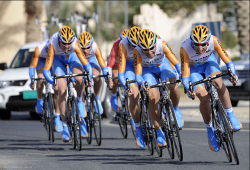 Garmin-Transitions, Tour of Qatar 2010, stage 1 TTT Garmin-Transitions, Tour of Qatar 2010, stage 1 TTT