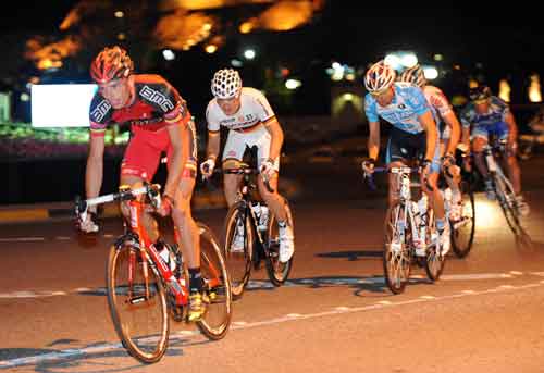Alessadnro Ballan escapes, Tour of Oman 2010, stage one