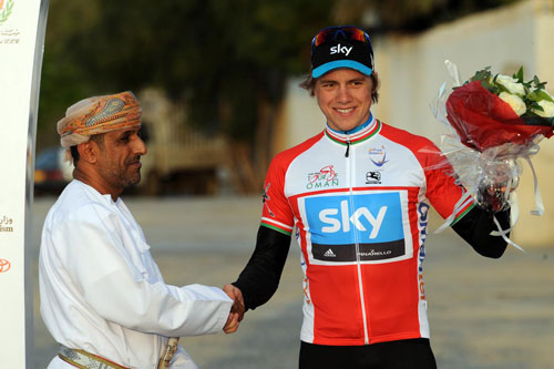 Edvald Boasson Hagen take overall lead, Tour of Oman 2010, stage two Edvald Boasson Hagen take overall lead, Tour of Oman 2010, stage two