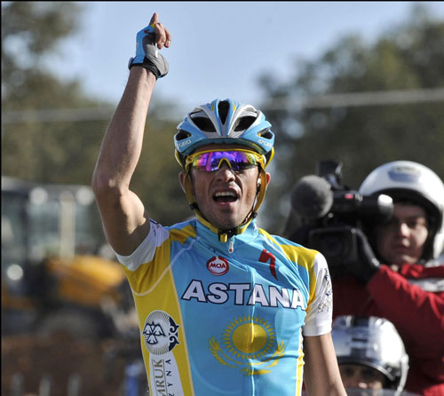 Alberto Contador wins, Tour of the Algarve 2010, stage 3 Alberto Contador wins, Tour of the Algarve 2010, stage 3