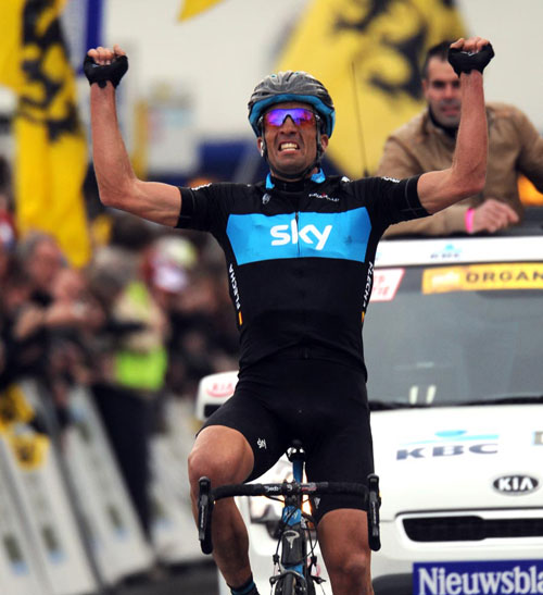 Juan Antonio Flecha wins, Omloop Het Nieuwsblad 2010 Juan Antonio Flecha wins, Omloop Het Nieuwsblad 2010
