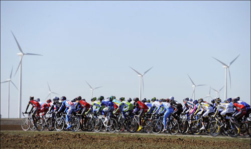 Wind farms, Paris-Nice 2010, stage one