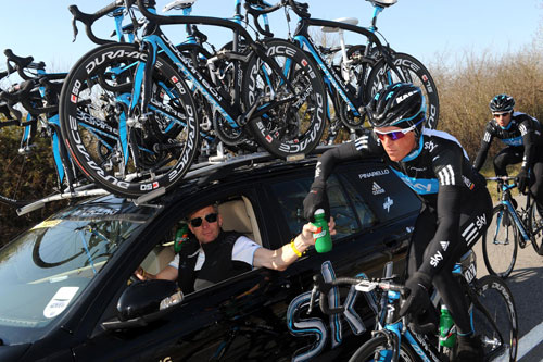 Sean Yates and Serge Pauwels Paris-Nice 2010, stage two