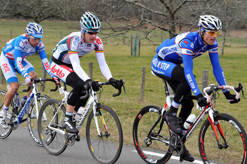 Nikolas Maes, Jurgen Roelandts and Yann Huguet escape, Paris-Nice 2010, stage three