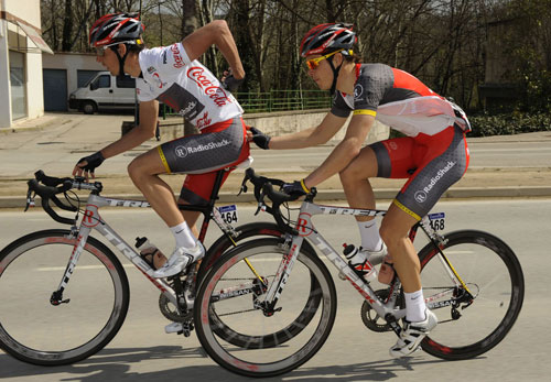 Daryl Impey and Andreas Kloden, Tour of Catalonia 2010, stage two