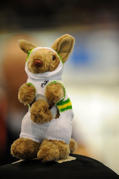 Aussie mascot, UCI Track Cycling World Championships 2010, women's individual pursuit qualifying Aussie mascot, UCI Track Cycling World Championships 2010, women's individual pursuit qualifying