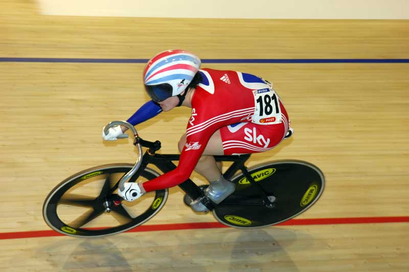 Victoria Pendleton Great Britain 2010 wrold track championships Copenhagen sprint qualifying.jpg track world championships, track worlds, 2010, track champs, copenhagen, chris hoy, victoria pendleton, great britain