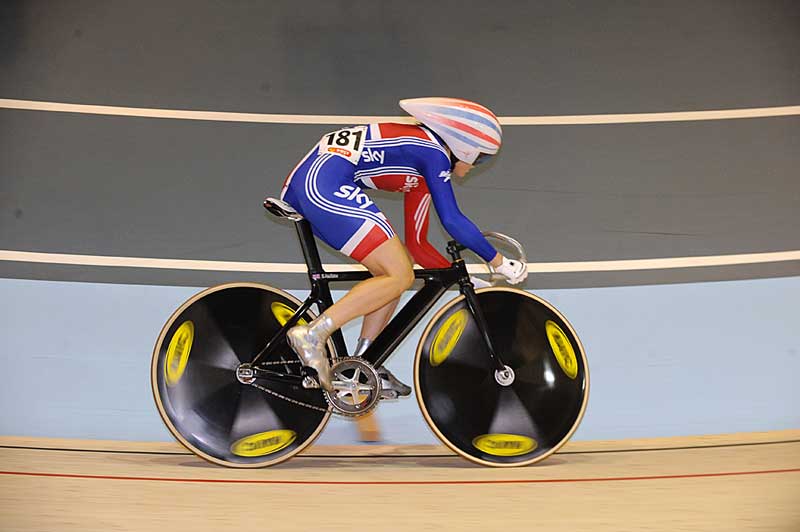 Victoria Pendleton sprint qualifying 2010 world track championships Copenhagen.jpg track world championships, track worlds, 2010, track champs, copenhagen, chris hoy, victoria pendleton, great britain
