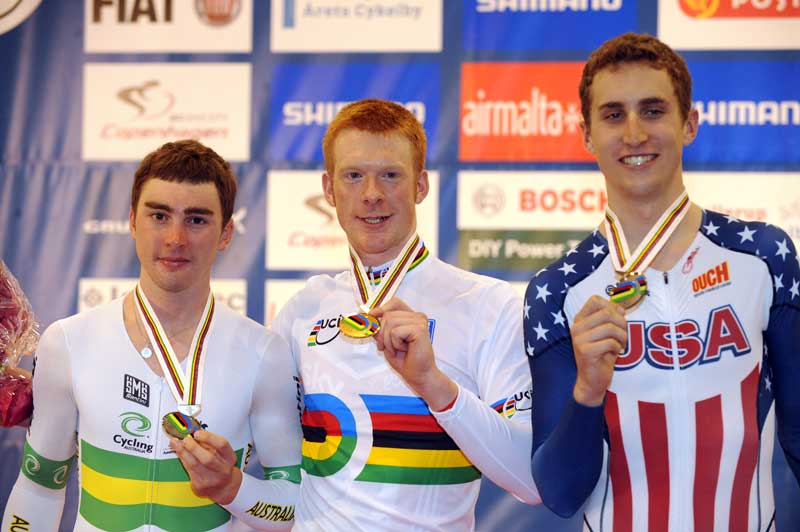 Ed Clancy world omnium champion Taylor Phinney Leigh Howard 2010 world track championships copenhagen.jpg 2010 world track championships copenhagen, ed clancy, gregory bauge, victoria pendleton, lizzie armitstead
