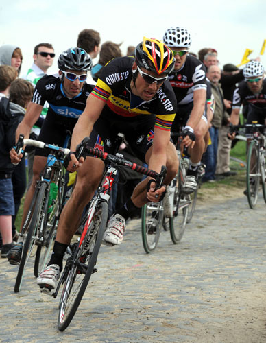 Tom Boonen, Juan Antonio Flecha, Thor Hushovd, Paris-Roubaix 2010