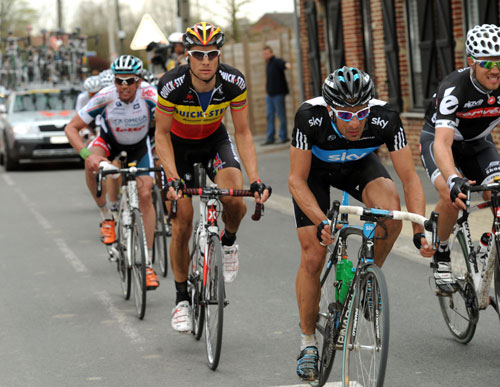 Juan Antonio Flecha, Thor Hushovd, Tom Boonen, Paris-Roubaix 2010 Juan Antonio Flecha, Thor Hushovd, Tom Boonen, Paris-Roubaix 2010