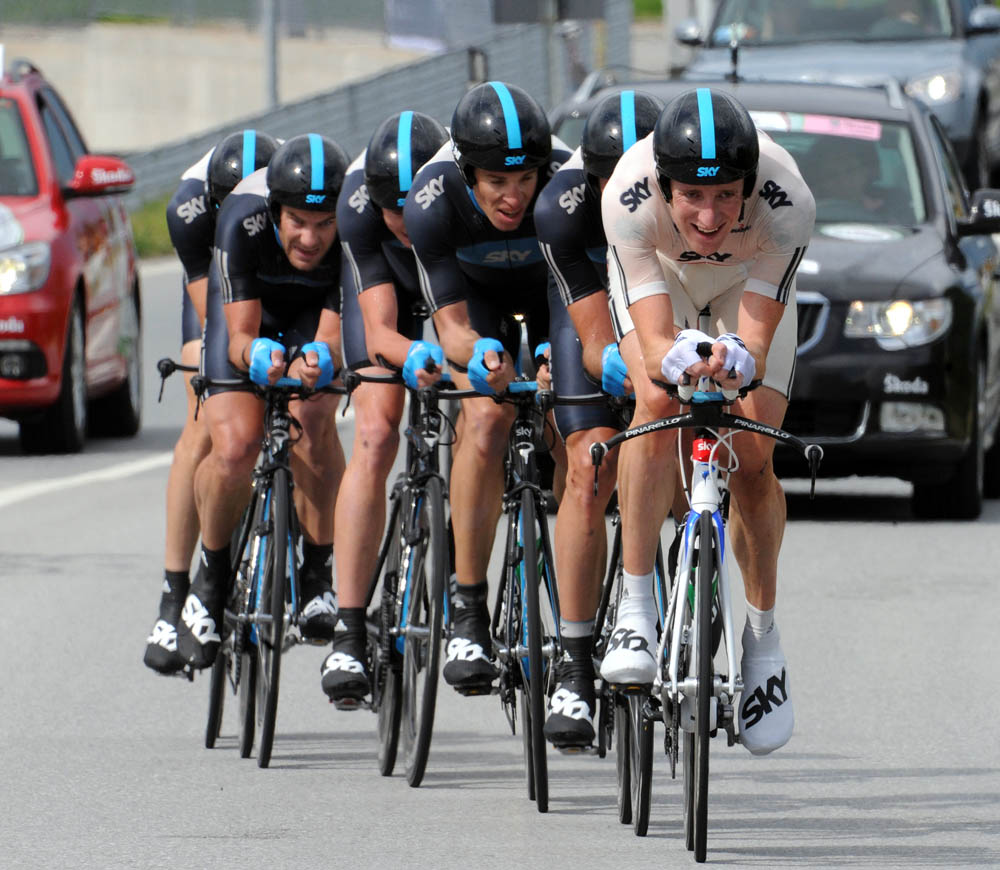 Wiggins fronts Team Sky, Giro d'Italia 2010, stage 4 TTT Wiggins fronts Team Sky, Giro d'Italia 2010, stage 4 TTT