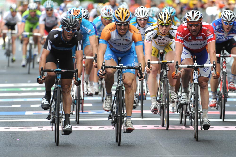 Tyler Farrar wins bunch sprint, Giro d'Italia 2010, stage 5