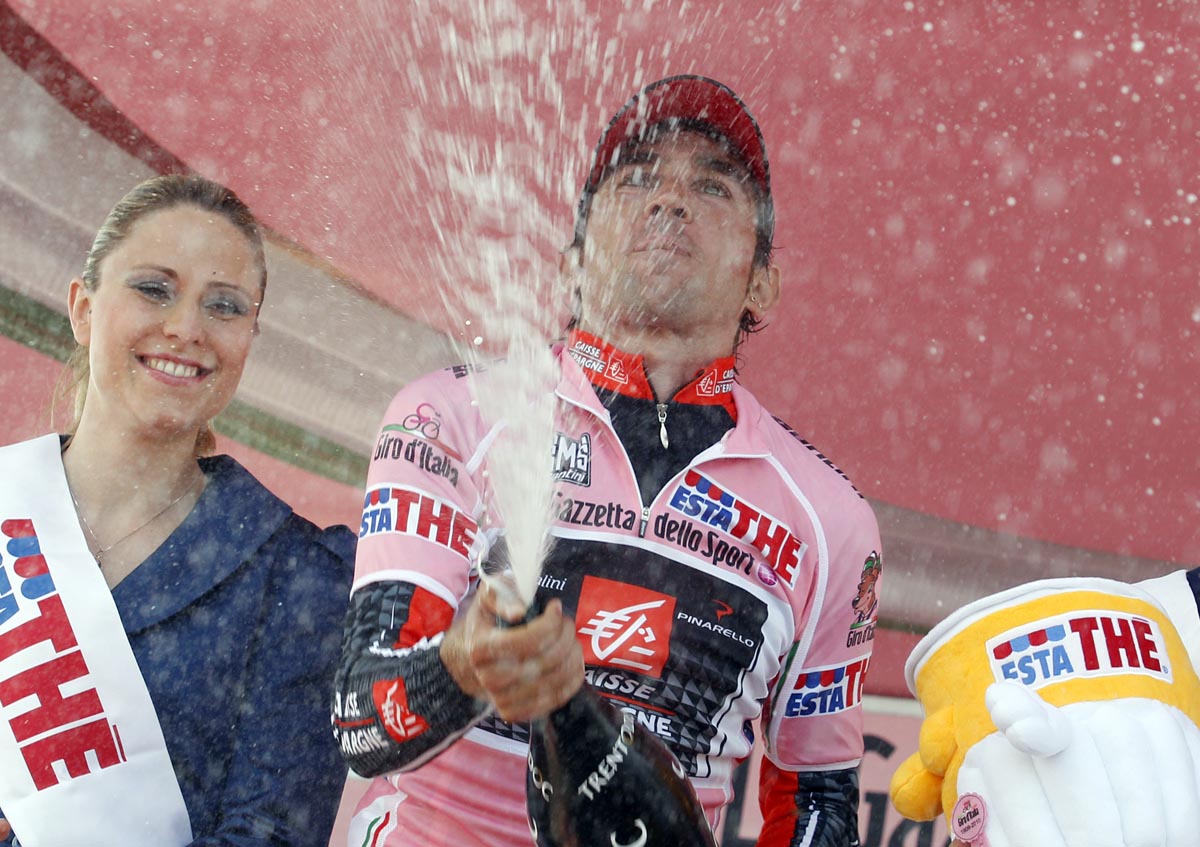 David Arroyo podium, Giro d'Italia 2010, stage 15