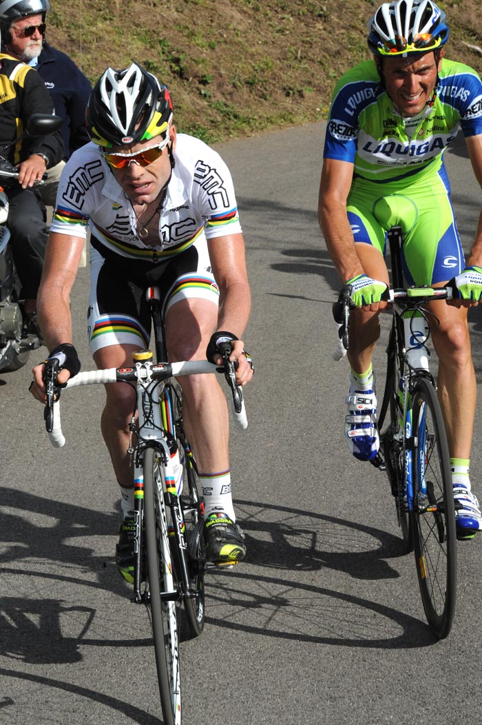 Cadel Evans and Ivan Basso, Giro d'Italia 2010, stage 15